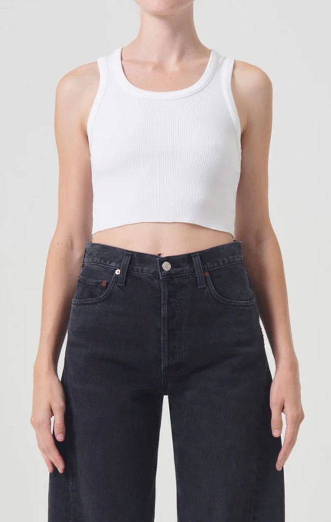 Cropped Poppy Scoop Neck Tank