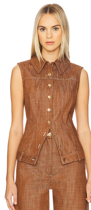 Collared Button Down Vest