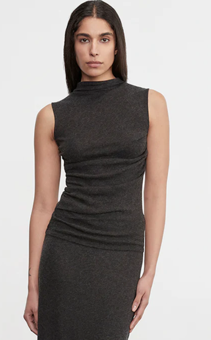Cashmere Sleeveless Twist Top