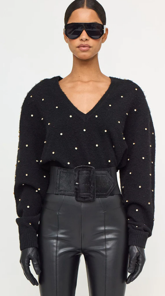 Corin Crystal Knit V-Neck