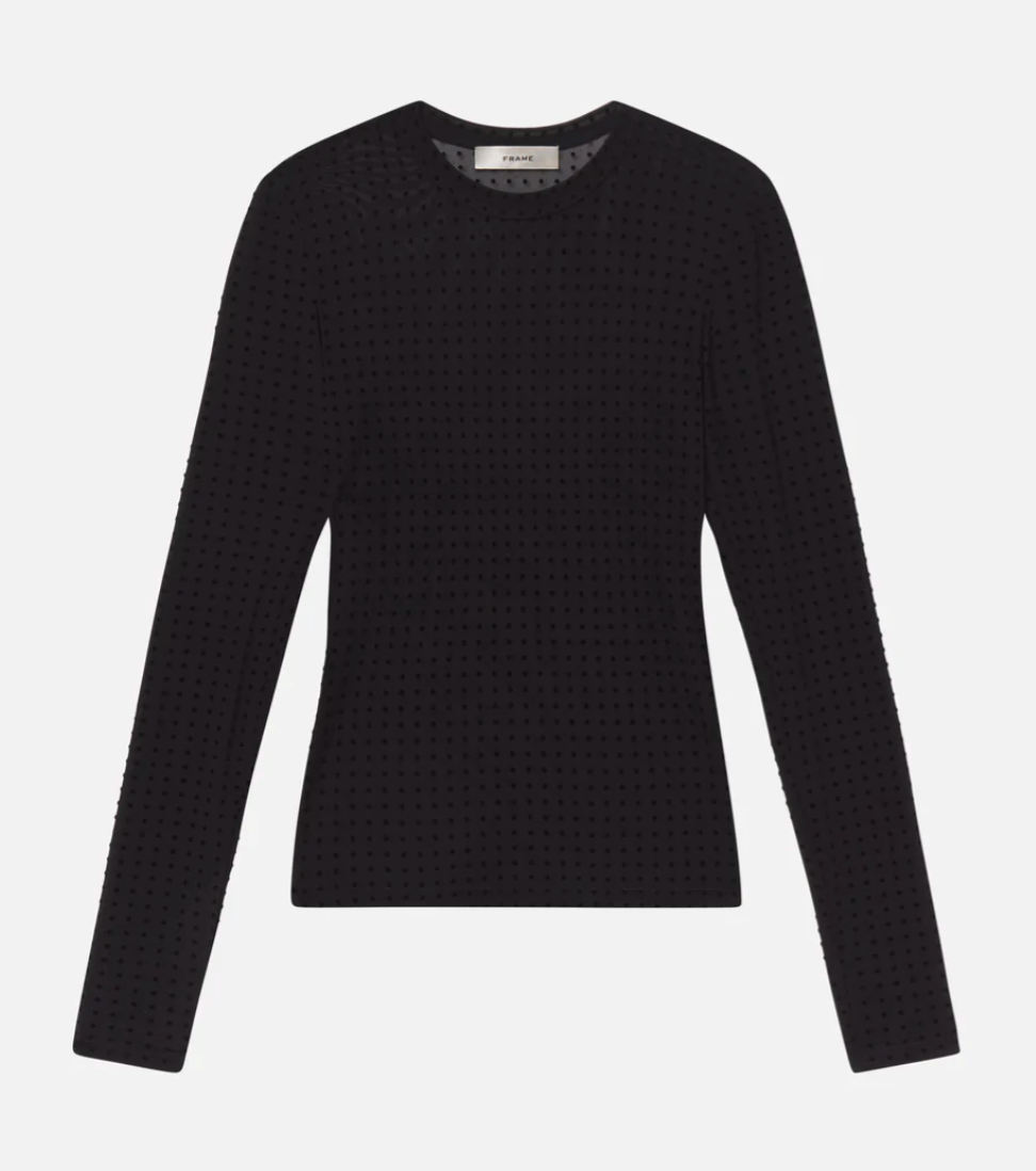 The Mesh Polka Dot Top