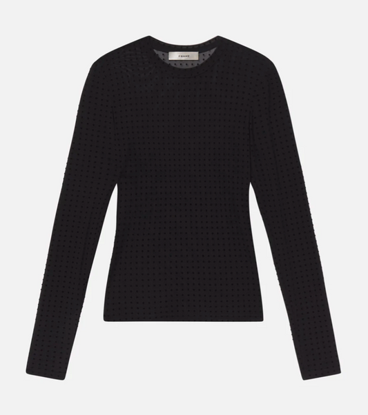 The Mesh Polka Dot Top