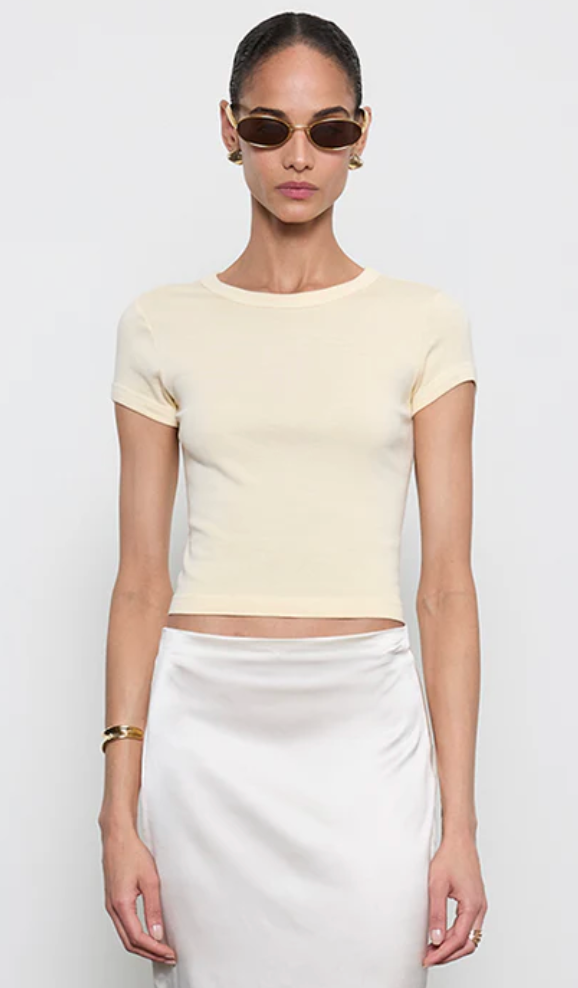 Supima Baby Rib Cropped Tee