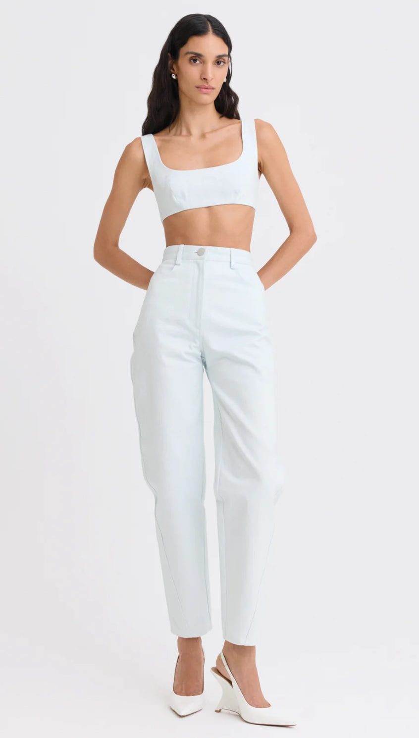 High-Waist Twist Seam Jeans