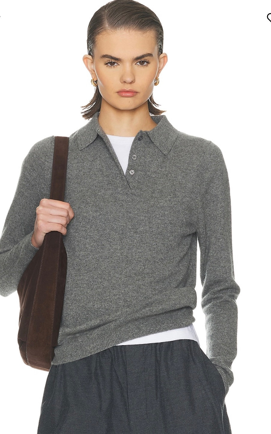 Knit Cashmere Polo Sweater