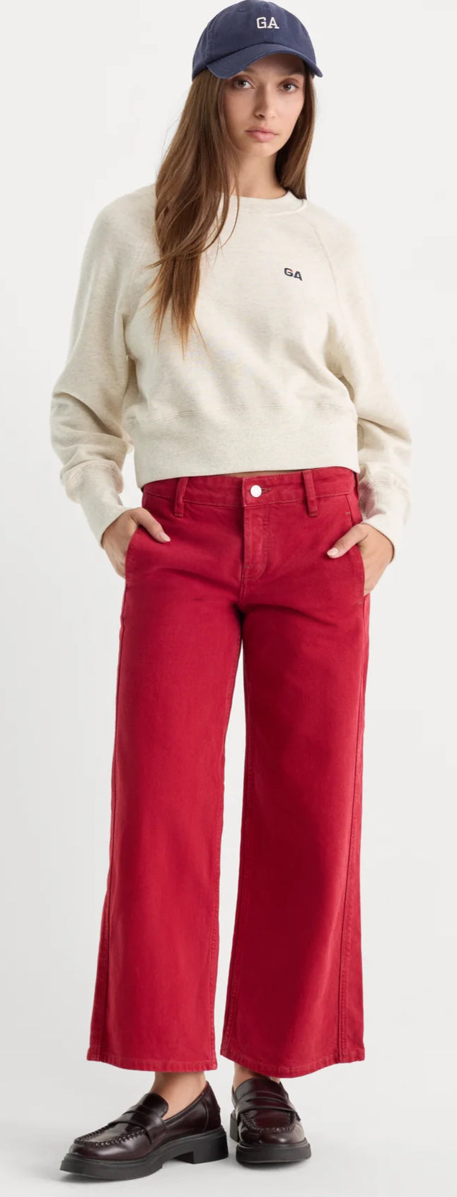 Vintage wide crop jeans
