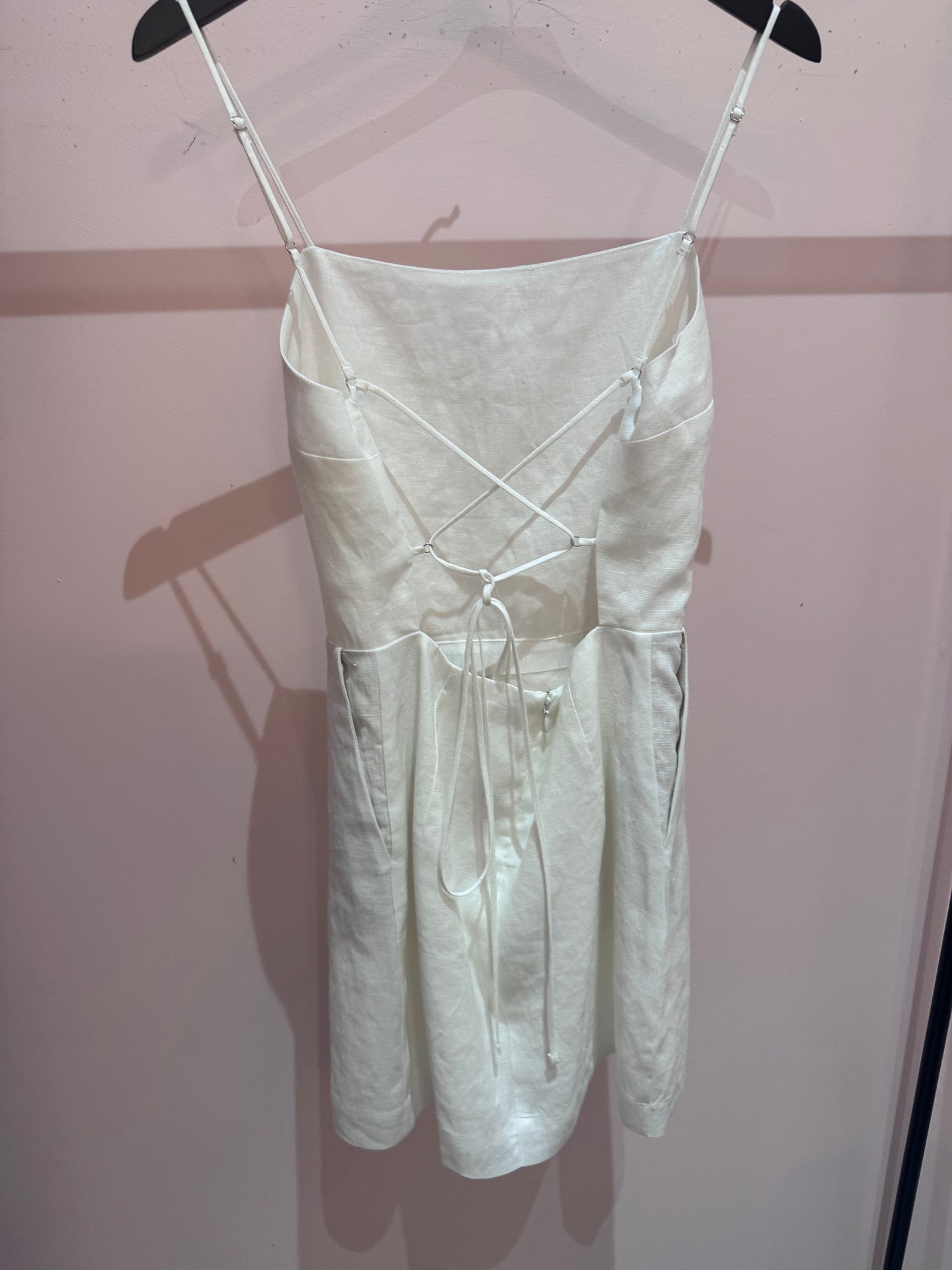 Linen Apron Mini Dress