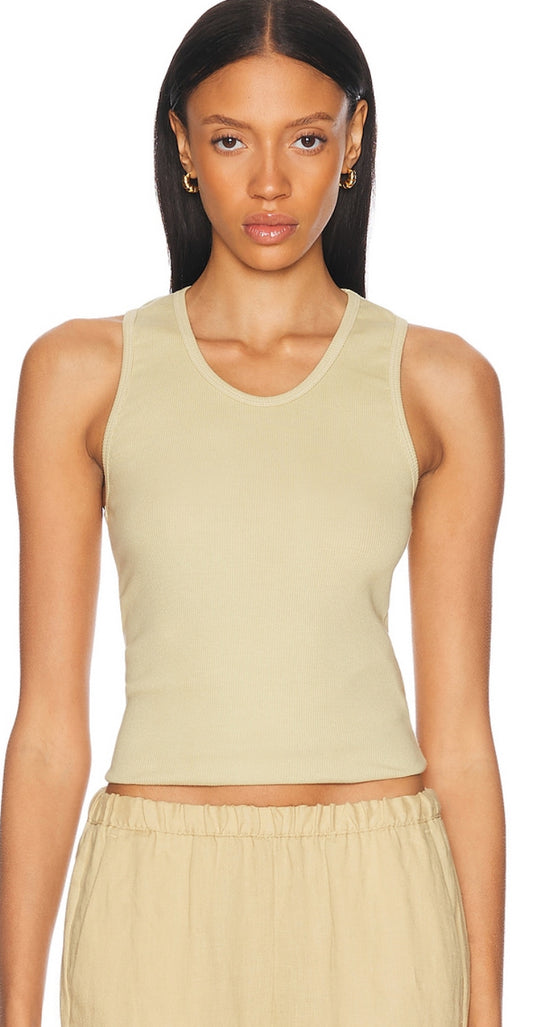 Cotton Rib Scoop Tank