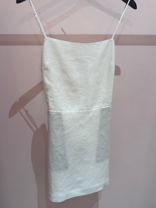 Linen Apron Mini Dress