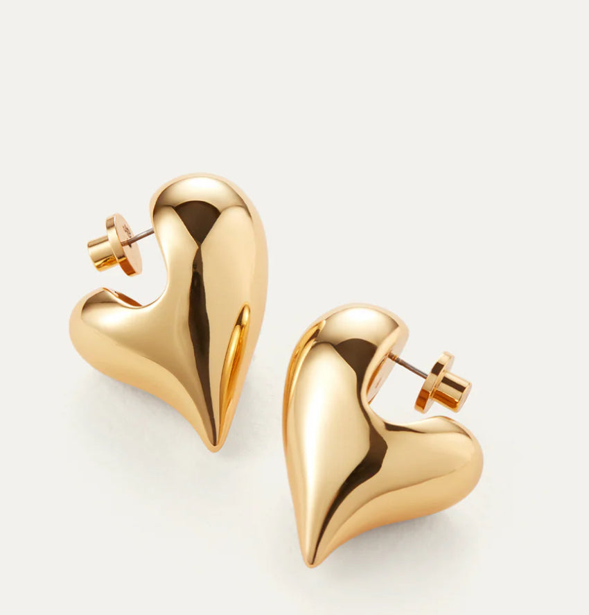 Art Heart Puff Earrings