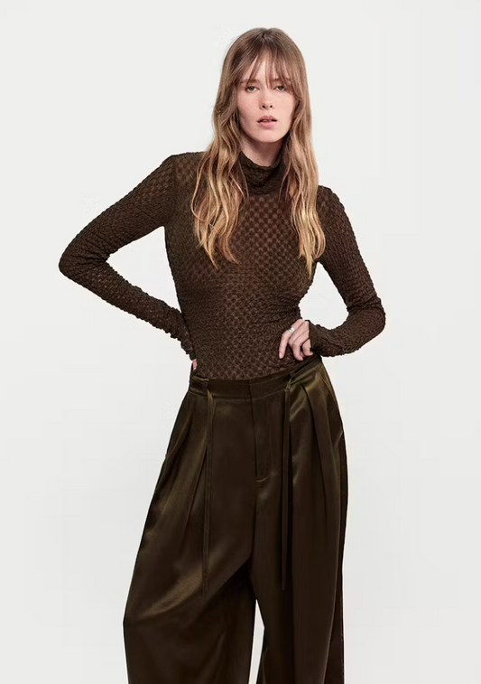 Mesh Lace Turtleneck