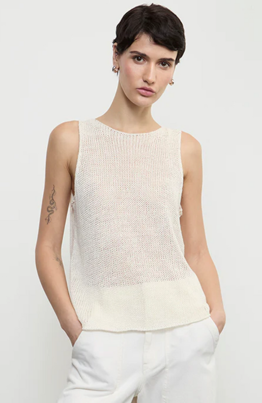 Linen Open Knit Tank